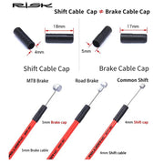 FnLune Plastic 4mm 5mm Bicycle Brake & Shift Cable End Caps MTB Road Bike Derailleur Cable Housing Cover Shift Brake Wire Tip Cap - FnLune