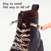 FnLune Press Lock Shoelaces Without ties Animal Pattern Elastic Laces Sneakers Tiger/Snake/Leopard No Tie Shoe laces Shoe Accessories - FnLune