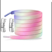 FnLune Press Lock Shoelaces Without Ties New Gradient Flat Elastic - FnLune