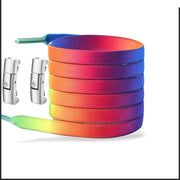FnLune Press Lock Shoelaces Without Ties New Gradient Flat Elastic - FnLune