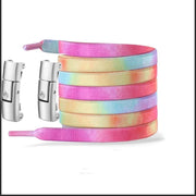 FnLune Press Lock Shoelaces Without Ties New Gradient Flat Elastic - FnLune