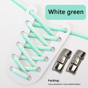 FnLune Press Lock Shoelaces Without ties New Gradient Flat Elastic Laces - FnLune