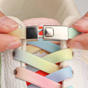 FnLune Rainbow Elastic Laces Sneakers Press Lock Shoelaces Without ties - FnLune