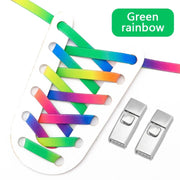 FnLune Rainbow Elastic Laces Sneakers Press Lock Shoelaces Without ties - FnLune