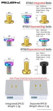 FnLune RISK 2/4pcs A Whole/Separate Oil Cylinder Lid Bolts for Bike Brake Lever Titanium Disc Fixed Screw Bicycle Hydraulic Brake Bolt - FnLune