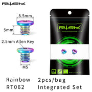 FnLune RISK 2/4pcs A Whole/Separate Oil Cylinder Lid Bolts for Bike Brake Lever Titanium Disc Fixed Screw Bicycle Hydraulic Brake Bolt - FnLune