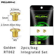 FnLune RISK 2/4pcs A Whole/Separate Oil Cylinder Lid Bolts for Bike Brake Lever Titanium Disc Fixed Screw Bicycle Hydraulic Brake Bolt - FnLune