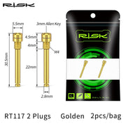 FnLune RISK 2Pcs Bicycle Hydraulic Disc Brake Bolt for Brake Pad MTB Bike Titanium Alloy Plug - FnLune