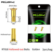 FnLune Risk 2pcs M5*14.2mm Bike Rear Derailleur Jockey Wheel Screws Titanium Bolts MTB Road Pulley Guide Wheel Fixed Bolts Accessories - FnLune