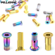 FnLune Risk 2pcs M5*14.2mm Bike Rear Derailleur Jockey Wheel Screws Titanium Bolts MTB Road Pulley Guide Wheel Fixed Bolts Accessories - FnLune