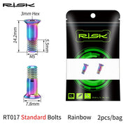 FnLune Risk 2pcs M5*14.2mm Bike Rear Derailleur Jockey Wheel Screws Titanium Bolts MTB Road Pulley Guide Wheel Fixed Bolts Accessories - FnLune