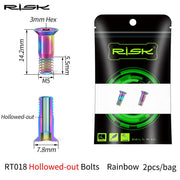 FnLune Risk 2pcs M5*14.2mm Bike Rear Derailleur Jockey Wheel Screws Titanium Bolts MTB Road Pulley Guide Wheel Fixed Bolts Accessories - FnLune