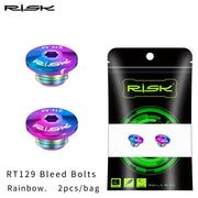 FnLune RISK 2pcs Titanium Road Bike Schaltung Bleed Bolts/Hose Locking Screw For SHIMANO R7020 R8020 R8070 R8170 R9170 Cycling Parts - FnLune