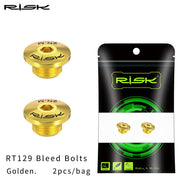 FnLune RISK 2pcs Titanium Road Bike Schaltung Bleed Bolts/Hose Locking Screw For SHIMANO R7020 R8020 R8070 R8170 R9170 Cycling Parts - FnLune