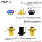 FnLune RISK 2pcs Titanium Road Bike Schaltung Bleed Bolts/Hose Locking Screw For SHIMANO R7020 R8020 R8070 R8170 R9170 Cycling Parts - FnLune
