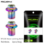 FnLune RISK 2pcs Titanium Road Bike Schaltung Bleed Bolts/Hose Locking Screw For SHIMANO R7020 R8020 R8070 R8170 R9170 Cycling Parts - FnLune