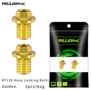 FnLune RISK 2pcs Titanium Road Bike Schaltung Bleed Bolts/Hose Locking Screw For SHIMANO R7020 R8020 R8070 R8170 R9170 Cycling Parts - FnLune