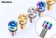 FnLune RISK 4pcs M6X18 / 20 mm MTB Road Bicycle Hydraulic Disc Brake fixed bolts Bike Crankset Fixed Screw Titanium Alloy - FnLune