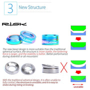 FnLune RISK 4Pcs/box MTB Bike Hydraulic Disc Brake Caliper Concave and Convex Washer Spacer Bicycle M6 O Ring Gasket Screw Fastener - FnLune