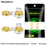 FnLune RISK 4Pcs/box MTB Bike Hydraulic Disc Brake Caliper Concave and Convex Washer Spacer Bicycle M6 O Ring Gasket Screw Fastener - FnLune