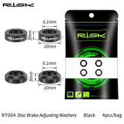 FnLune RISK 4Pcs/box MTB Bike Hydraulic Disc Brake Caliper Concave and Convex Washer Spacer Bicycle M6 O Ring Gasket Screw Fastener - FnLune
