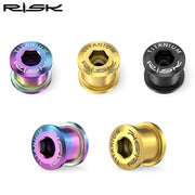 FnLune Risk 6.5mm Gear Fixing Bolts for MTB Folding Bike Titanium Alloy Bicycle Lock Screws Chainring Chain Wheel Fixed Bolts for XT - FnLune