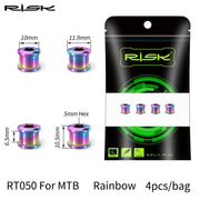 FnLune Risk 6.5mm Gear Fixing Bolts for MTB Folding Bike Titanium Alloy Bicycle Lock Screws Chainring Chain Wheel Fixed Bolts for XT - FnLune