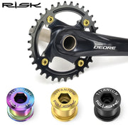FnLune Risk 6.5mm Gear Fixing Bolts for MTB Folding Bike Titanium Alloy Bicycle Lock Screws Chainring Chain Wheel Fixed Bolts for XT - FnLune