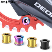 FnLune Risk 6.5mm Gear Fixing Bolts for MTB Folding Bike Titanium Alloy Bicycle Lock Screws Chainring Chain Wheel Fixed Bolts for XT - FnLune