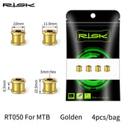 FnLune Risk 6.5mm Gear Fixing Bolts for MTB Folding Bike Titanium Alloy Bicycle Lock Screws Chainring Chain Wheel Fixed Bolts for XT - FnLune