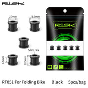 FnLune Risk 6.5mm Gear Fixing Bolts for MTB Folding Bike Titanium Alloy Bicycle Lock Screws Chainring Chain Wheel Fixed Bolts for XT - FnLune