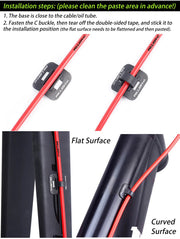 FnLune RISK Bicycle Cables Housing Aluminum Bike Oil Tube Fixed Clips C Shape Brake Shift Guide Clamp Frame Holder Organizer - FnLune