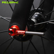 FnLune RISK Bicycle QR Skewers Lever Titanium Axle+Carbon Fiber Handle+AL Nut/Ball Head MTB Road Bike Universal Wheel Hub Quick Release - FnLune