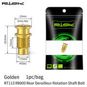 FnLune RISK Bicycle Rear Derailleur Fixing Screw Titanium Alloy R8000 Road Bike RD Rotation Shaft Bolts Cycling Parts - FnLune