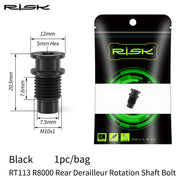 FnLune RISK Bicycle Rear Derailleur Fixing Screw Titanium Alloy R8000 Road Bike RD Rotation Shaft Bolts Cycling Parts - FnLune