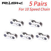FnLune RISK Bike Chain Quick Link Connector Lock Set MTB Road Bicycle Power Chain Quick Release Buckle For 6/7/8 S /9/10/11/12 Speed - FnLune