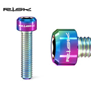 FnLune RISK Bike Disc Brake Caliper Bracket Bolt M6x25 Fixing Extended Screw Titanium Alloy Flat Mount - FnLune