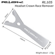 FnLune RISK Bike Headset Base Spacer Wrench Bicycle Headset Crown Race Removal Tool 1 - 1/2