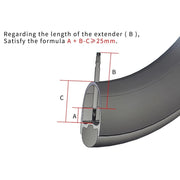 FnLune RISK Integrated Removable 45mm 80mm Bike Bicycle Inner Tubes Presta Valve Extender Extension With Core Wrench Aluminium RA108 - FnLune