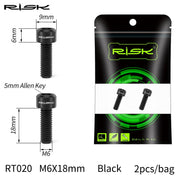 FnLune RISK M20x8mm M6x18mm Titanium Bicycle Crankset Cover Bolts XT XTR Mountain Road Bike Plum Blossom Bottom Bracket Crank Arm Screw - FnLune