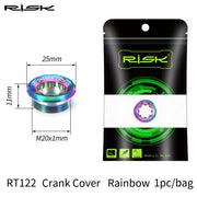 FnLune RISK M20x8mm M6x18mm Titanium Bicycle Crankset Cover Bolts XT XTR Mountain Road Bike Plum Blossom Bottom Bracket Crank Arm Screw - FnLune