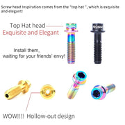 FnLune RISK M5 Road Bike Front Derailleur Fixing Bolts Washer GR5 Spacer Ultralight Titanium Alloy Screw Transmission Concave Gasket - FnLune