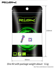 FnLune RISK M5 Road Bike Front Derailleur Fixing Bolts Washer GR5 Spacer Ultralight Titanium Alloy Screw Transmission Concave Gasket - FnLune