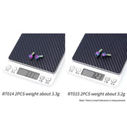 FnLune Risk M5x12mm Bike Water Bottle Cage Fixing Bolts Titanium Alloy MTB Road Bicycle Bottle Holder Screws Air Pump Fixed Bolts - FnLune