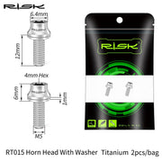 FnLune Risk M5x12mm Bike Water Bottle Cage Fixing Bolts Titanium Alloy MTB Road Bicycle Bottle Holder Screws Air Pump Fixed Bolts - FnLune