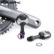 FnLune RISK Mountain Road Bicycle Pedals Extended Axle Core Locking Pedal Extender Axle Converter Pedal Extension - FnLune