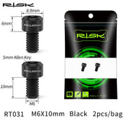 FnLune Risk MTB Bike V Brake Wire Fixing Bolt Road Bicycle C Brake Inner Line Fixed Screw TC4 Titanium M6*10mm Wire Pressing Bolts - FnLune