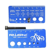 FnLune RISK MTB Road Bike Bicycle Bolt Screw Gauge Diameter Length Measure Tool Portable Screw Measuring Ruler Alloy Screw Length Meter - FnLune