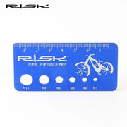 FnLune RISK MTB Road Bike Bicycle Bolt Screw Gauge Diameter Length Measure Tool Portable Screw Measuring Ruler Alloy Screw Length Meter - FnLune