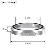 FnLune Risk MTB Road Bike Headset Specialized Bearing, 41mm 41.8mm 47mm 49mm 52mm Bearing Steel Parts, Bicycle Headset Repair Parts - FnLune